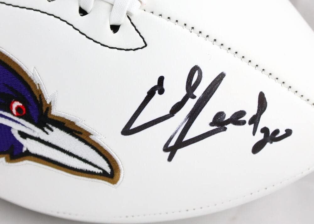 Ed Reed & Ray Lewis Autographed Baltimore Ravens Logo Football
