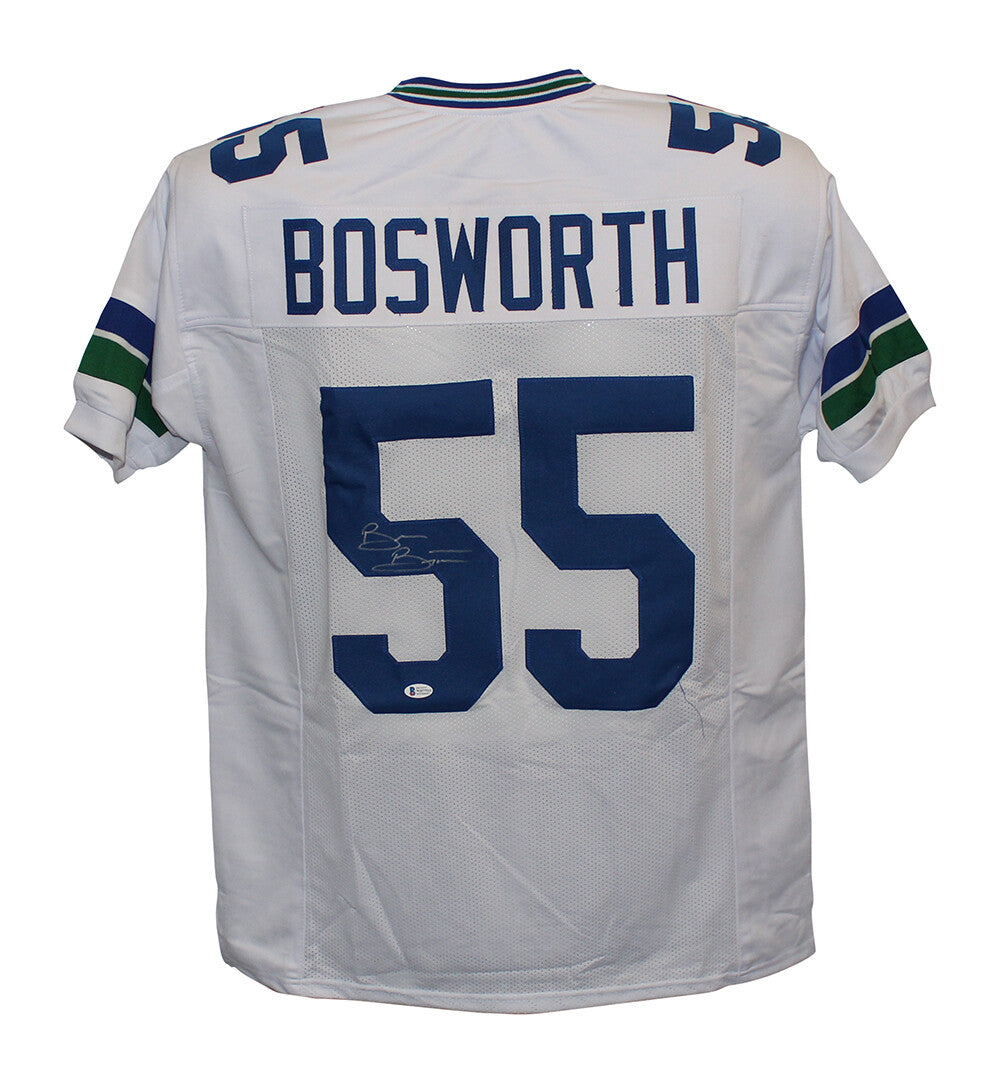 Brian Bosworth Signed Seattle Seahawks Custom Pro Style Jersey - Beckett