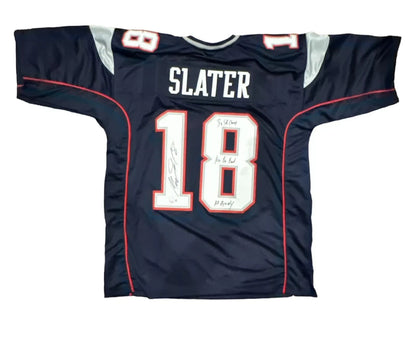 Matthew Slater New England Patriots Signed Custom Jersey 3x SB Champ BAS