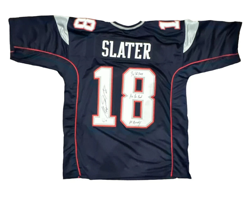 Matthew Slater New England Patriots Signed Custom Jersey 3x SB Champ BAS