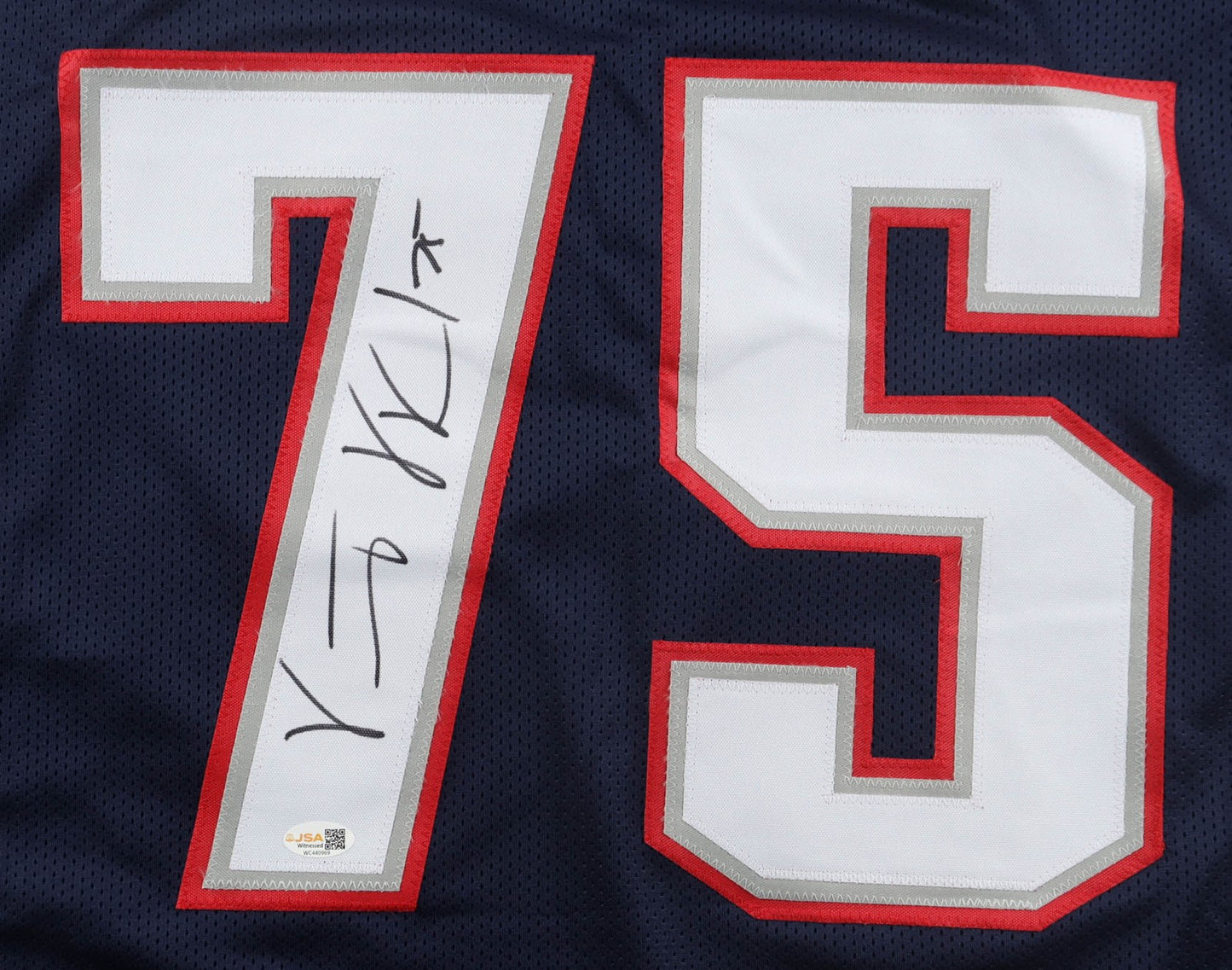 Vince Wilfork Signed New England Patriots Blue Custom Jersey