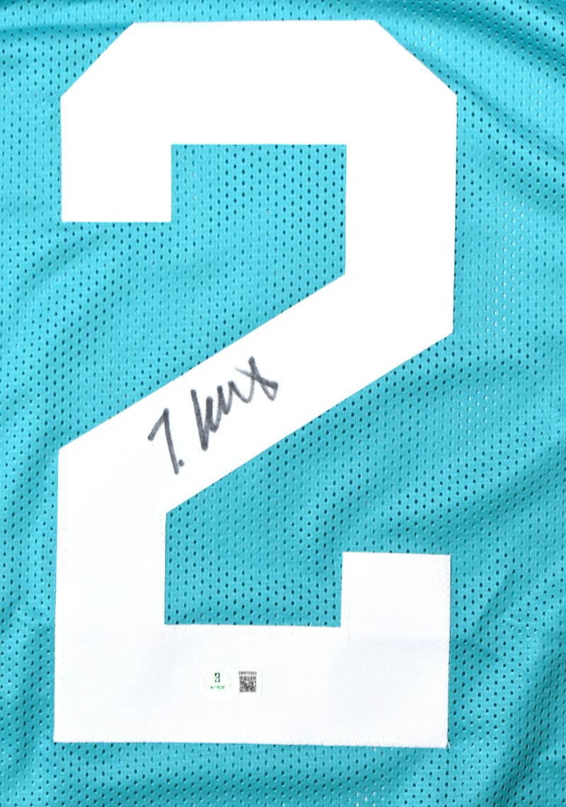 Travis Hunter Autographed Jacksonville Jaguars Teal Custom Jersey
