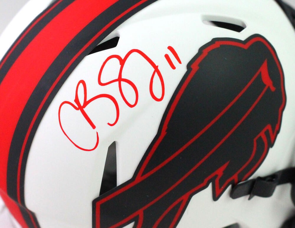 Cole Beasley Signed Buffalo Bills Lunar Speed Mini Helmet
