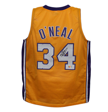 Shaquille O'Neal Autographed Yellow Custom Pro Style Jersey