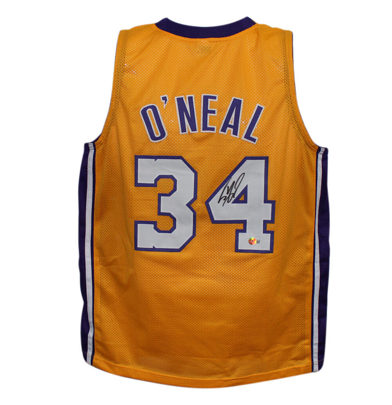 Shaquille O'Neal Autographed Yellow Custom Pro Style Jersey