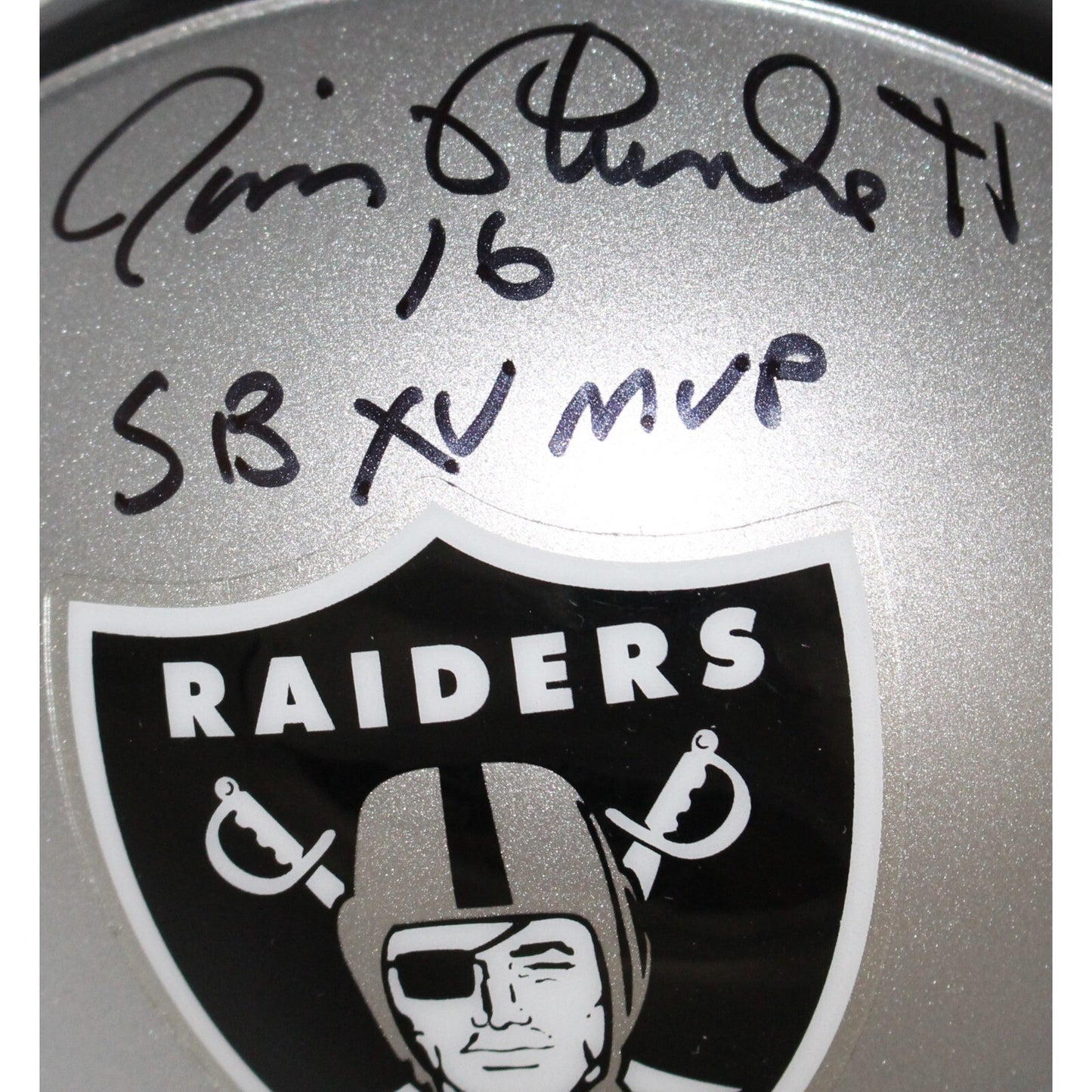 Jim Plunkett Oakland Raiders Autographed VSR4 Mini Helmet