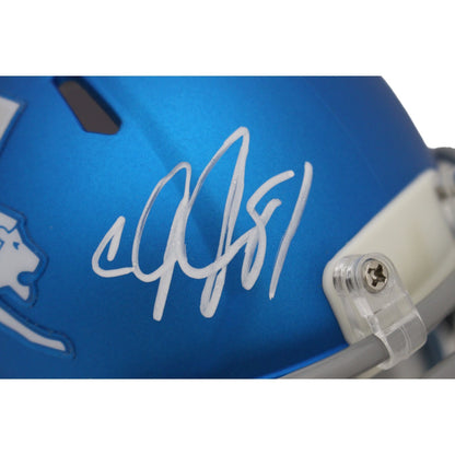 Calvin Johnson Autographed Detroit Lions 2023 Alternate Mini Helmet