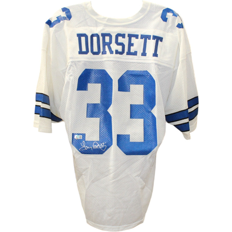 Tony Dorsett Signed Dallas Cowboys White Russell Jersey