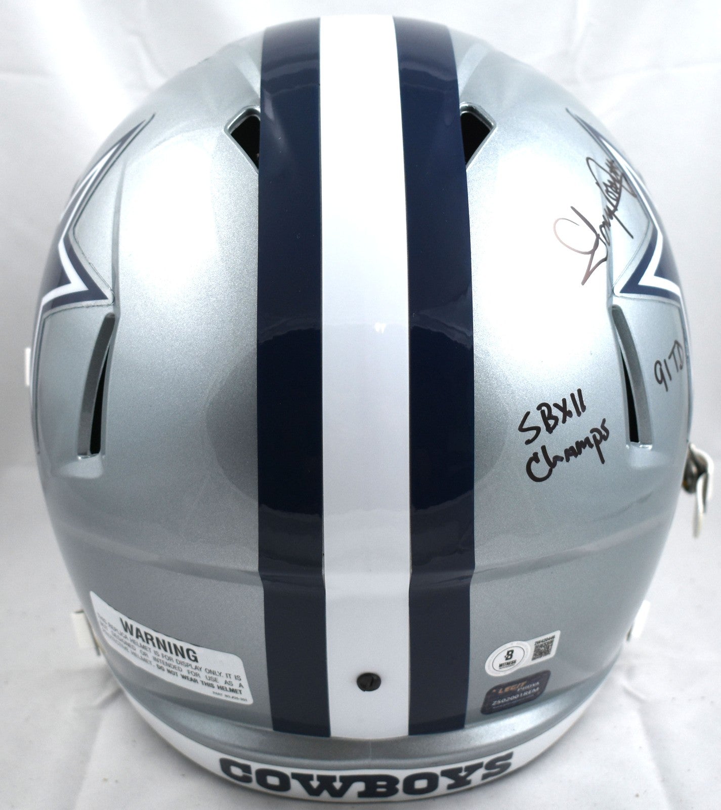 Tony Dorsett Signed Dallas Cowboys Full Size Speed Helmet with 5 Stats