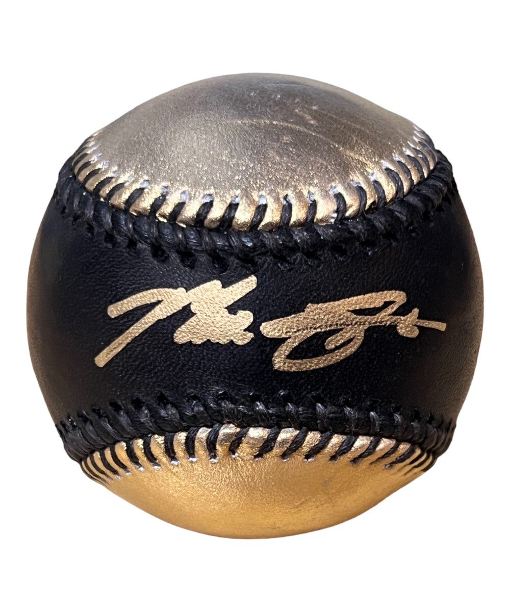 Max Scherzer Autographed New York Mets Gold and Black MLB Baseball