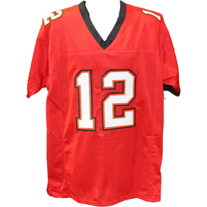 Trent Dilfer Autographed Red Pro Style Custom Jersey (Beckett COA)