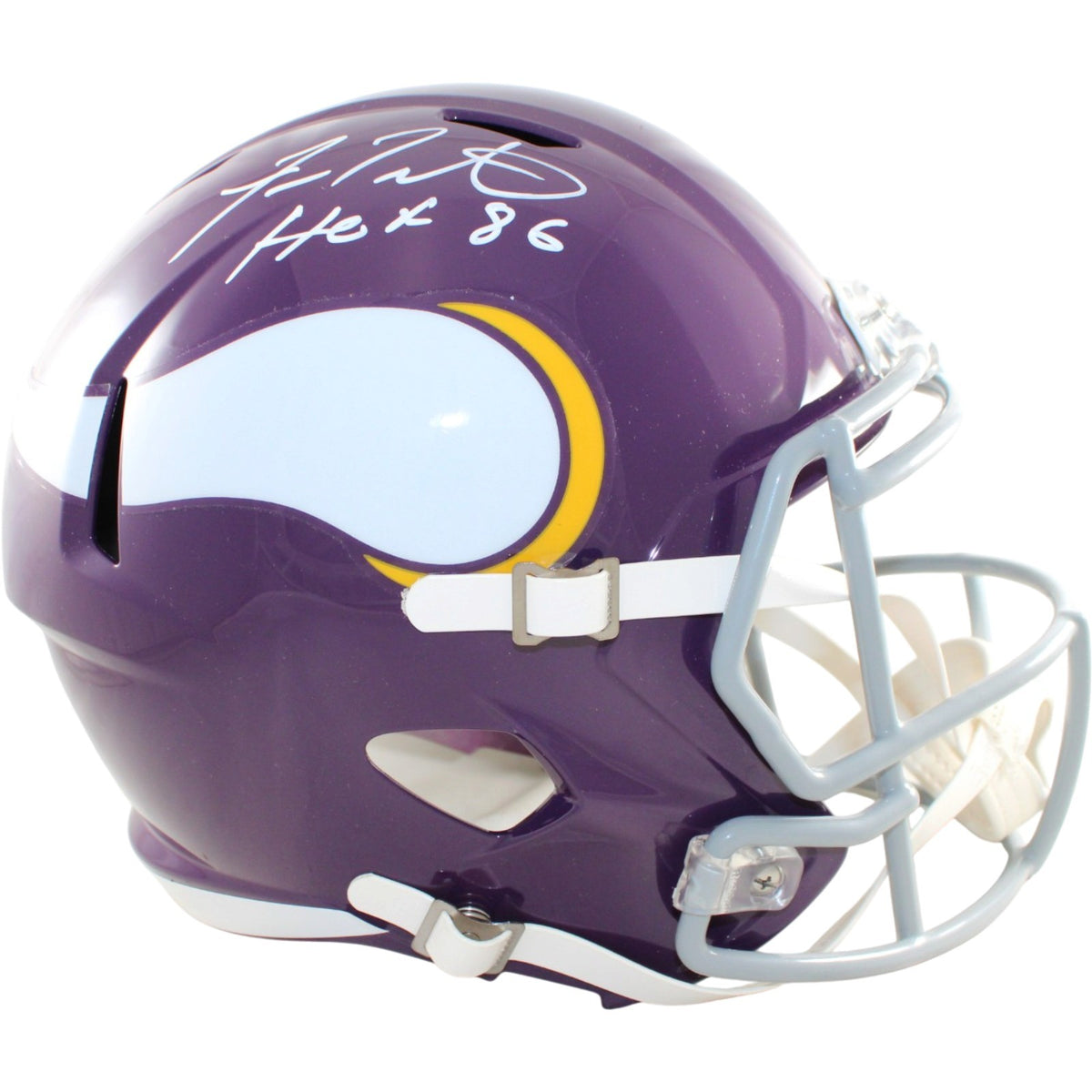 Fran Tarkenton Signed Minnesota Vikings Throwback Replica Helmet