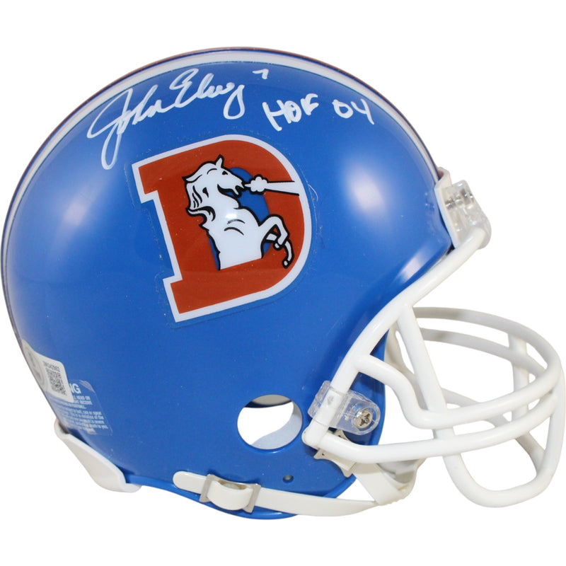 John Elway Denver Broncos Riddell VSR4 Throwback Mini Helmet