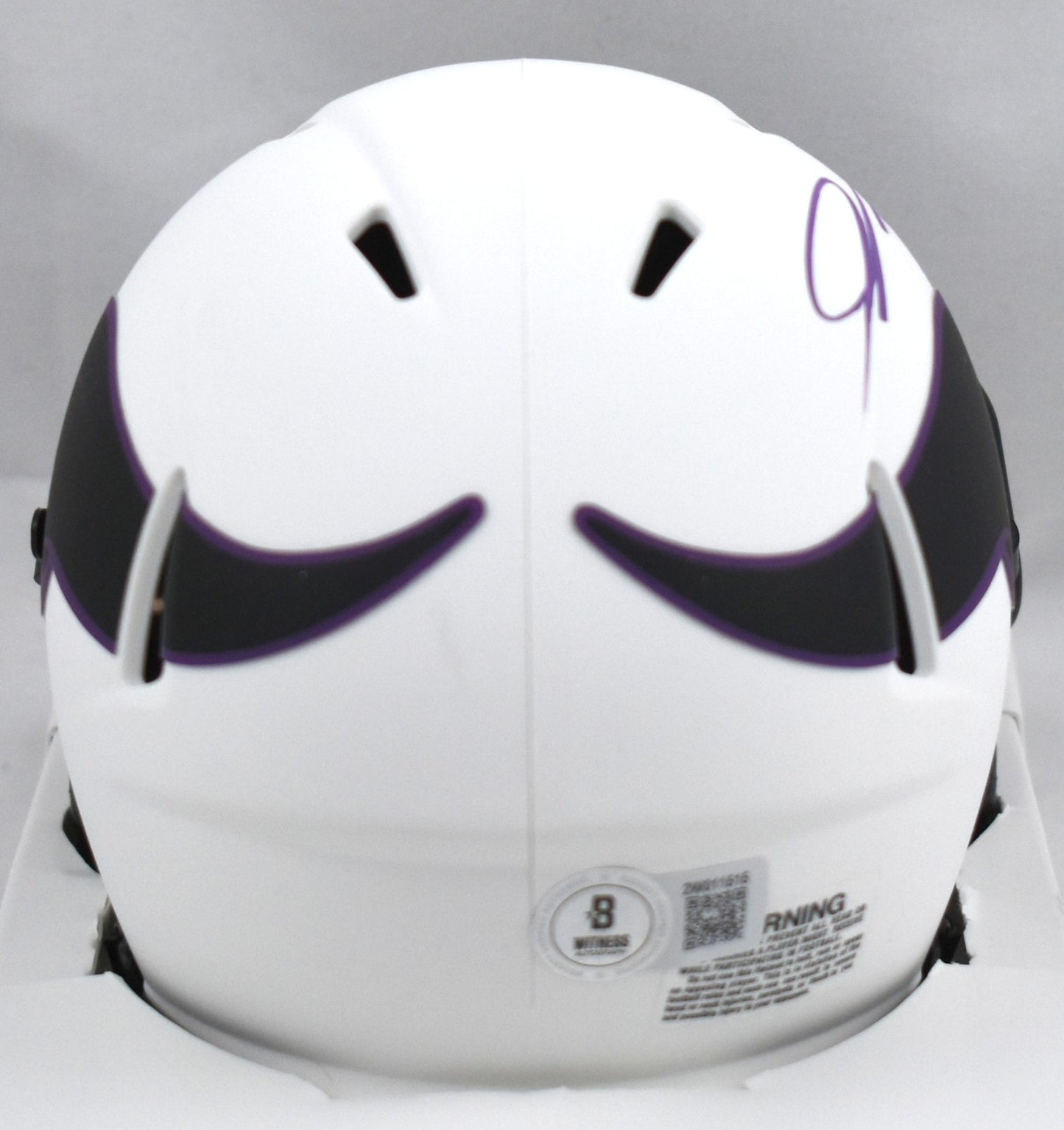 Jordan Addison Signed Minnesota Vikings Lunar Speed Mini Helmet