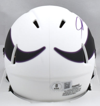 Jordan Addison Signed Minnesota Vikings Lunar Speed Mini Helmet
