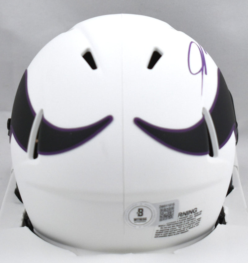 Jordan Addison Signed Minnesota Vikings Lunar Speed Mini Helmet
