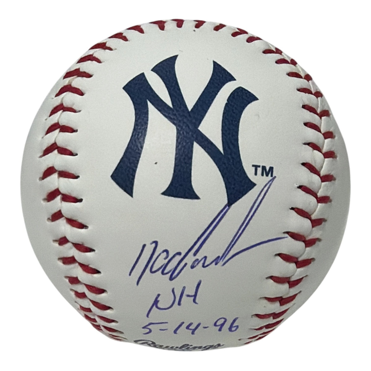 Doc Gooden Signed New York Yankees Logo Baseball - NH 5/14/96