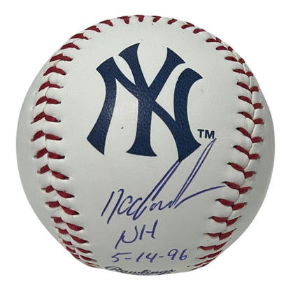 Doc Gooden Signed New York Yankees Logo Baseball - NH 5/14/96
