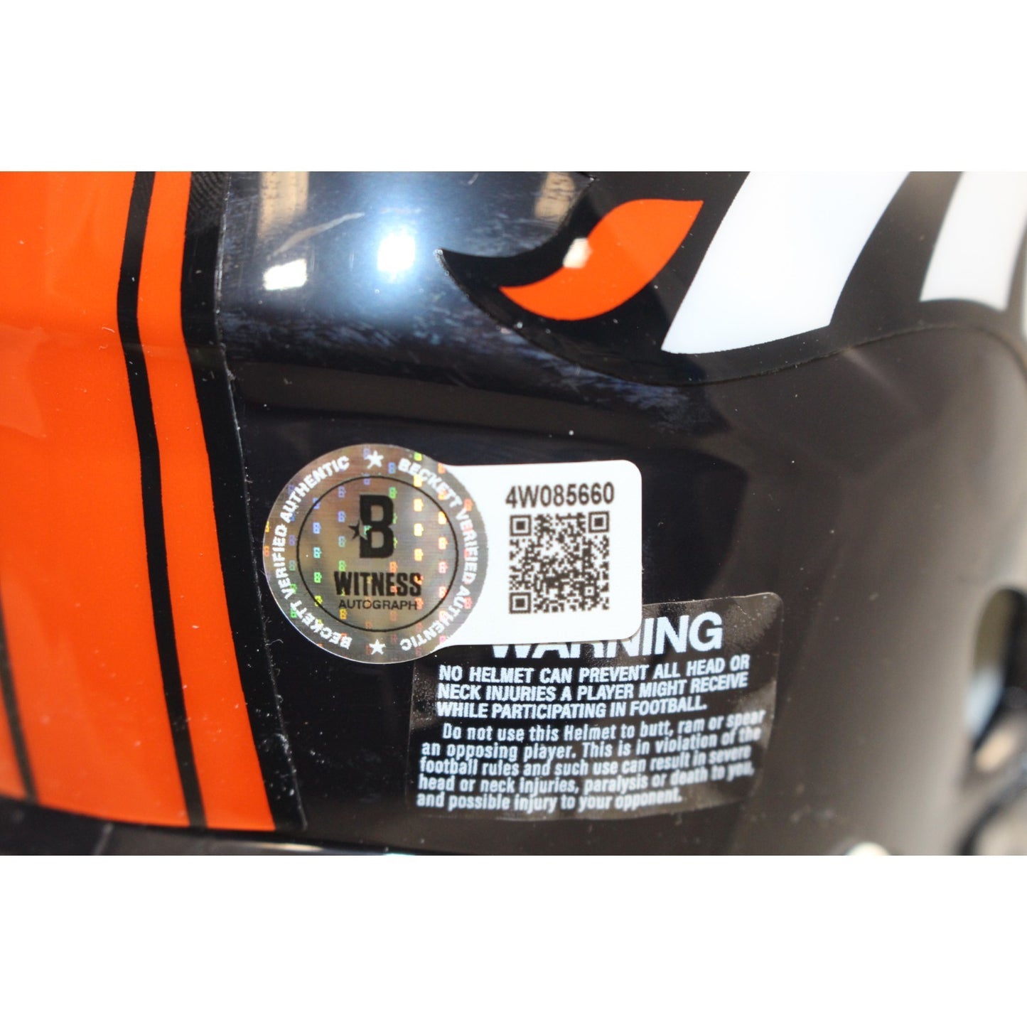 Von Miller Denver Broncos Throwback Mini Helmet Beckett Witnessed