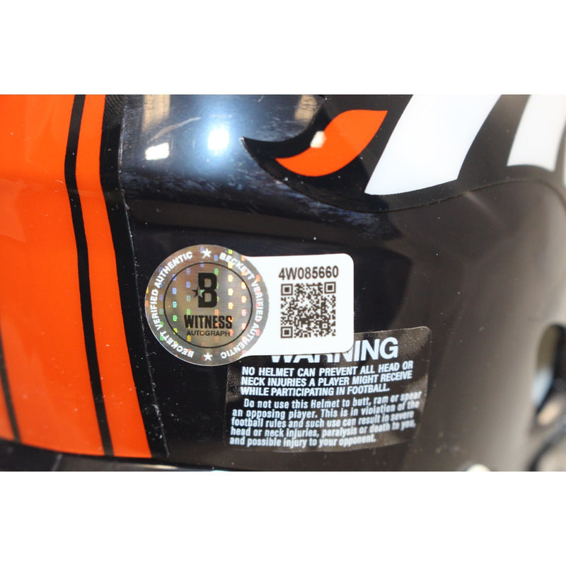 Von Miller Denver Broncos Throwback Mini Helmet Beckett Witnessed
