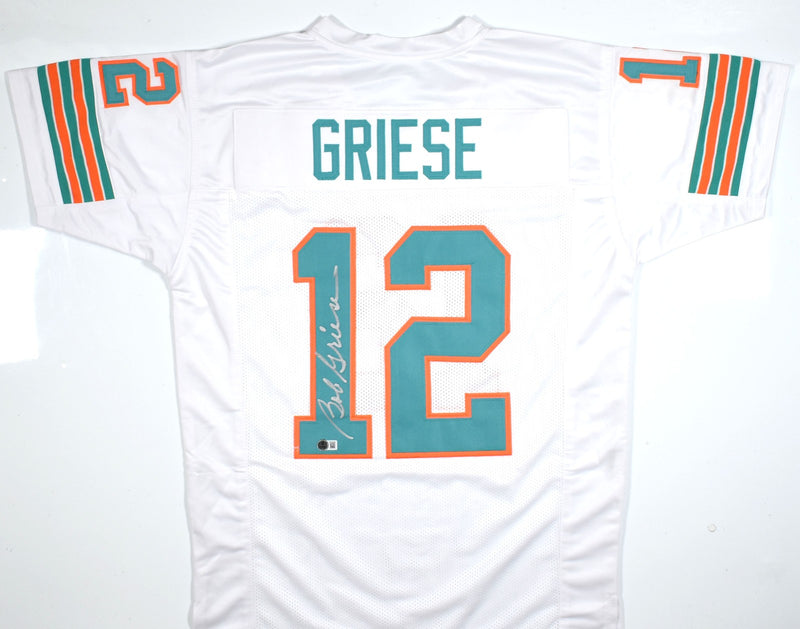 Bob Griese Signed Miami Dolphins White Custom Jersey
