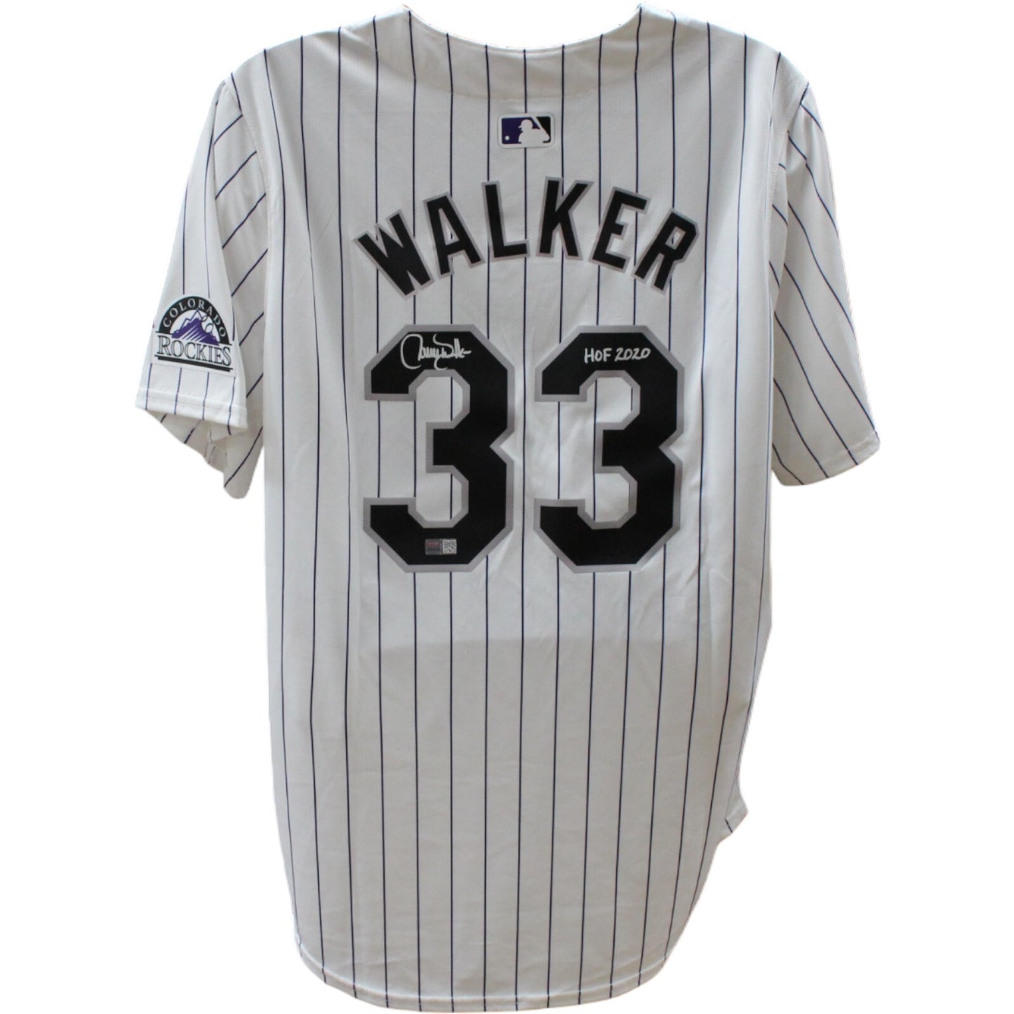 Larry Walker Autographed Colorado Rockies Nike Jersey "HOF"