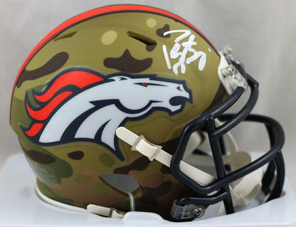 Peyton Manning Signed Denver Broncos Camo Speed Mini Helmet