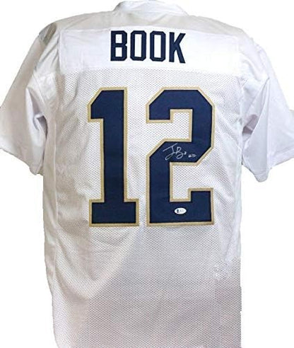 Ian Book Autographed Notre Dame Style Custom White Jersey