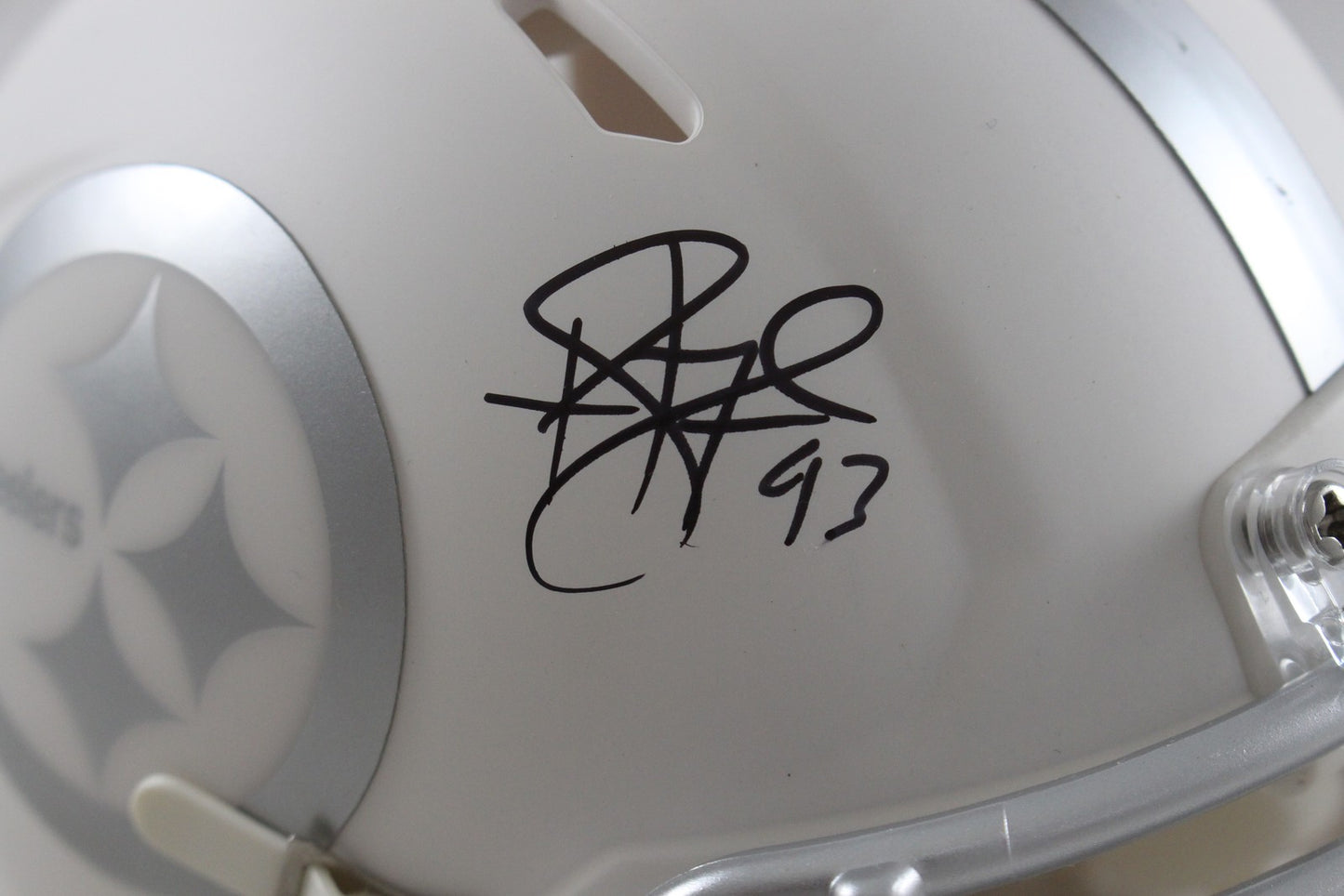 Troy Polamalu Pittsburgh Steelers Signed Ice Mini Helmet