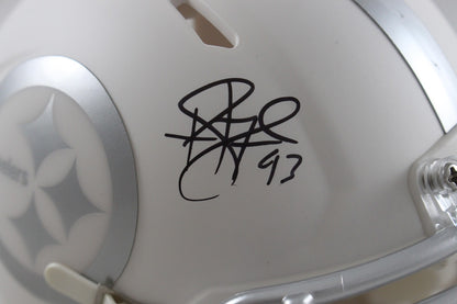 Troy Polamalu Pittsburgh Steelers Signed Ice Mini Helmet