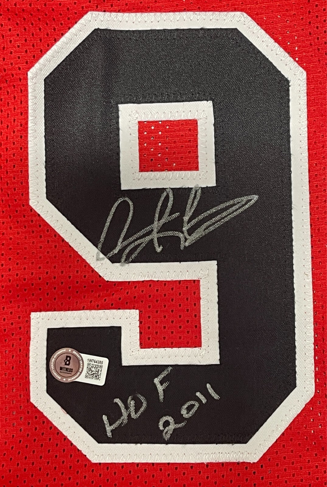Dennis Rodman Signed Chicago Bulls Custom Red Jersey HOF 11 Beckett BAS