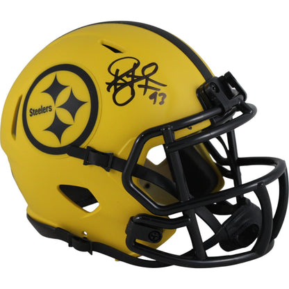 Troy Polamalu Autographed Pittsburgh Steelers Rave Mini Helmet Beckett