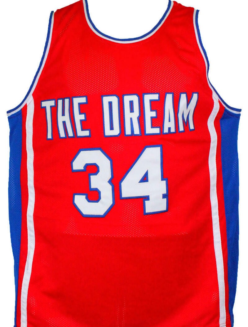 Hakeem Olajuwon Signed Red College Style Jersey