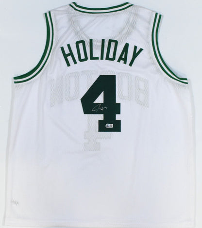 Jrue Holiday Signed Boston Celtics Custom White Jersey
