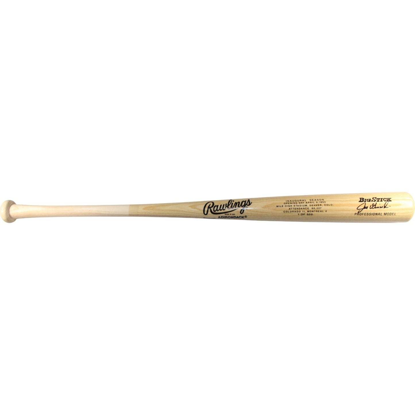 Joe Girardi Autographed Colorado Rockies 1993 Inaugural Season Rawlings Bat