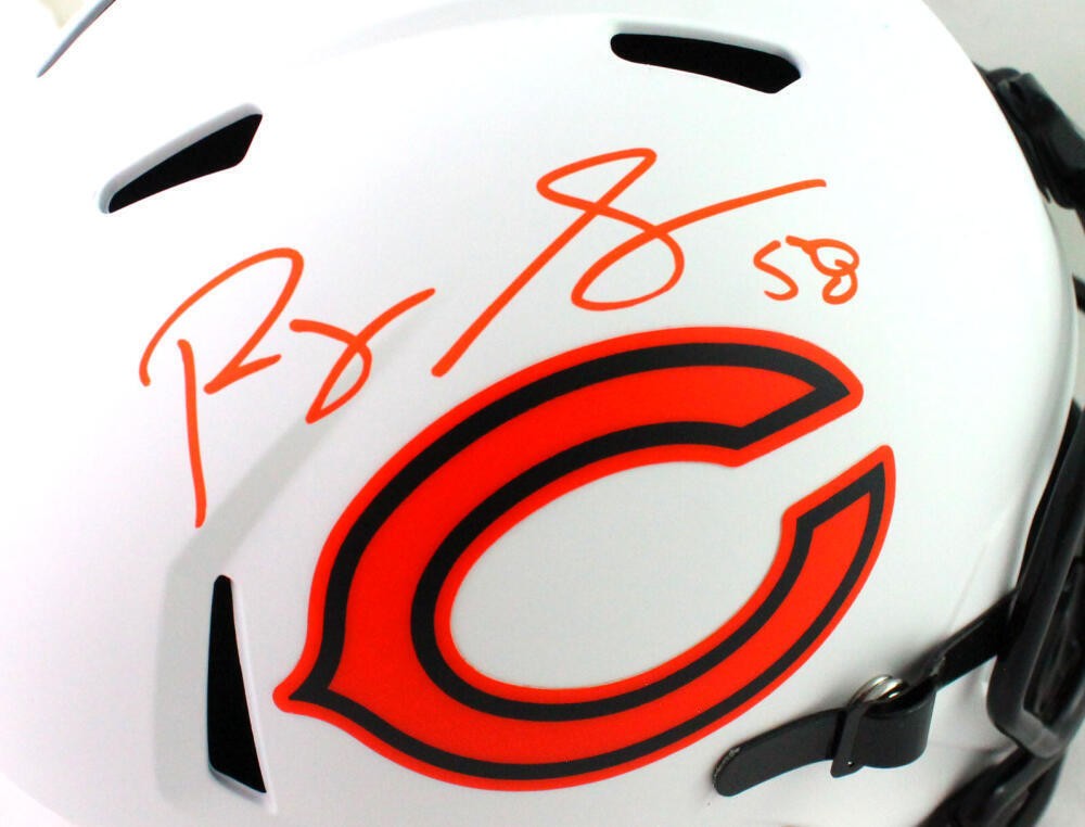 Roquan Smith Signed Chicago Bears Lunar Speed Full Size Helmet
