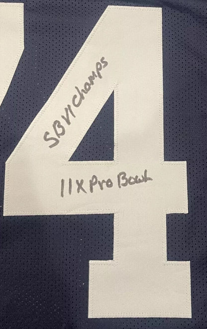 Bob Lilly Signed Dallas Cowboys Custom Jersey with 4 Inscriptions