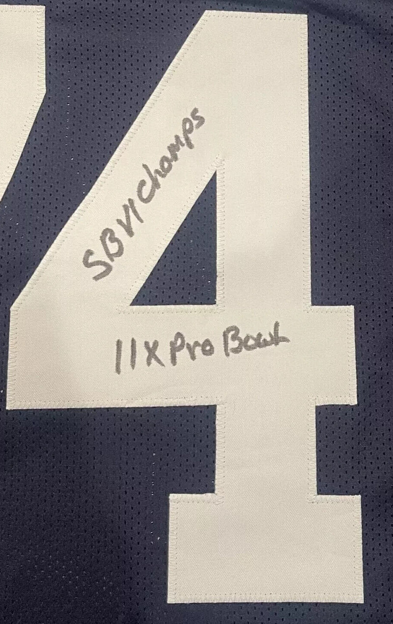 Bob Lilly Signed Dallas Cowboys Custom Jersey with 4 Inscriptions