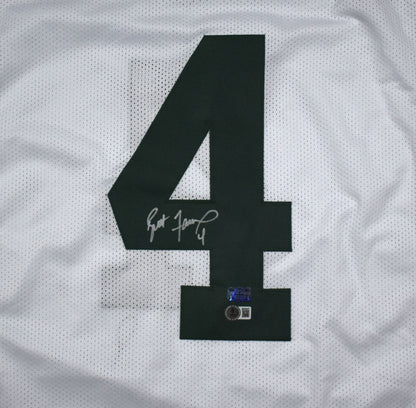 Brett Favre Autographed White Custom Football Jersey