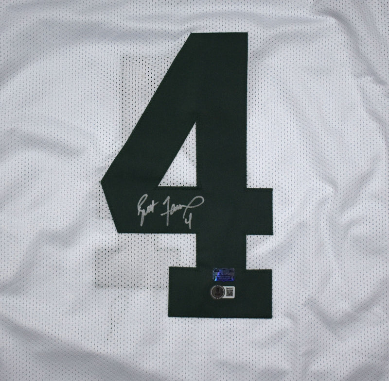 Brett Favre Autographed White Custom Football Jersey