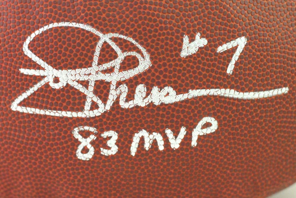 Joe Theismann Autographed NFL Supergrip Football with Inscription