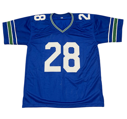 Curt Warner Signed Seattle Seahawks Custom Jersey (3x Pro Bowl) Beckett BAS