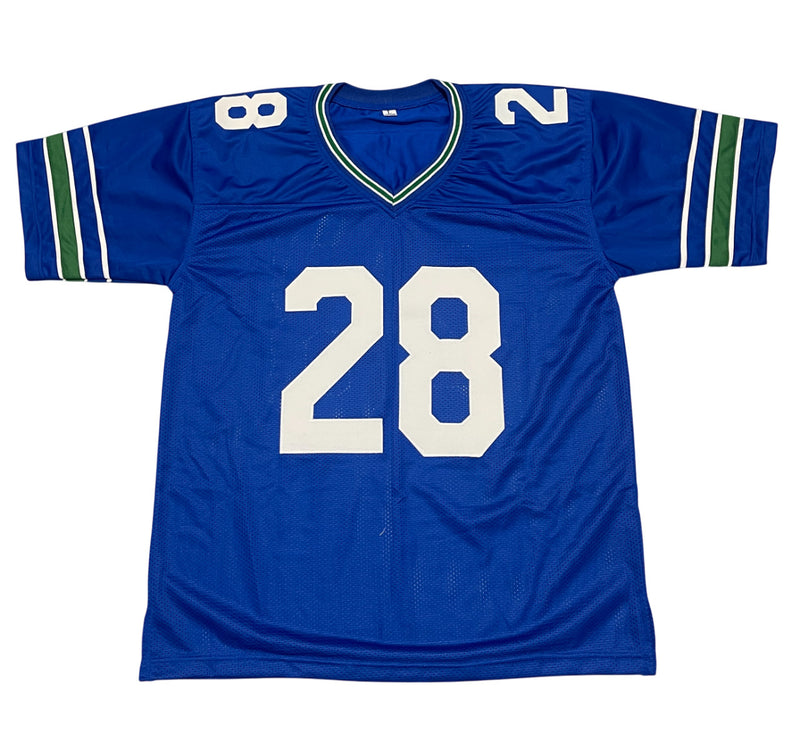 Curt Warner Signed Seattle Seahawks Custom Jersey (3x Pro Bowl) Beckett BAS