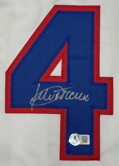 Julio Franco Signed Texas Rangers Custom Baseball Jersey - Beckett COA
