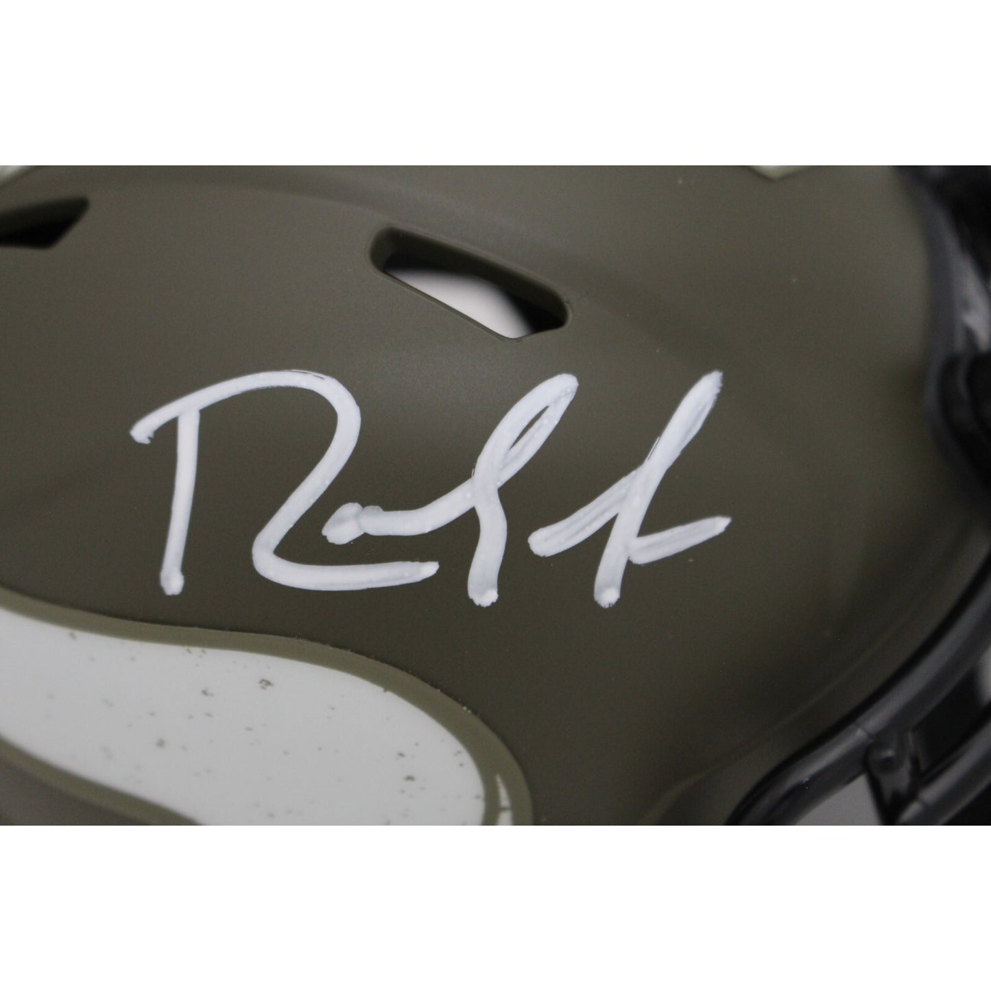 Randy Moss Signed Minnesota Vikings 2022 Salute to Service Mini Helmet