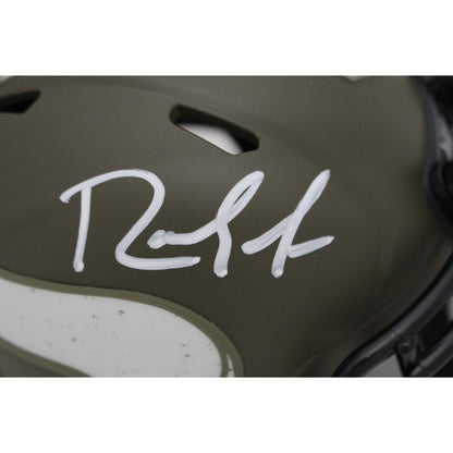 Randy Moss Signed Minnesota Vikings 2022 Salute to Service Mini Helmet