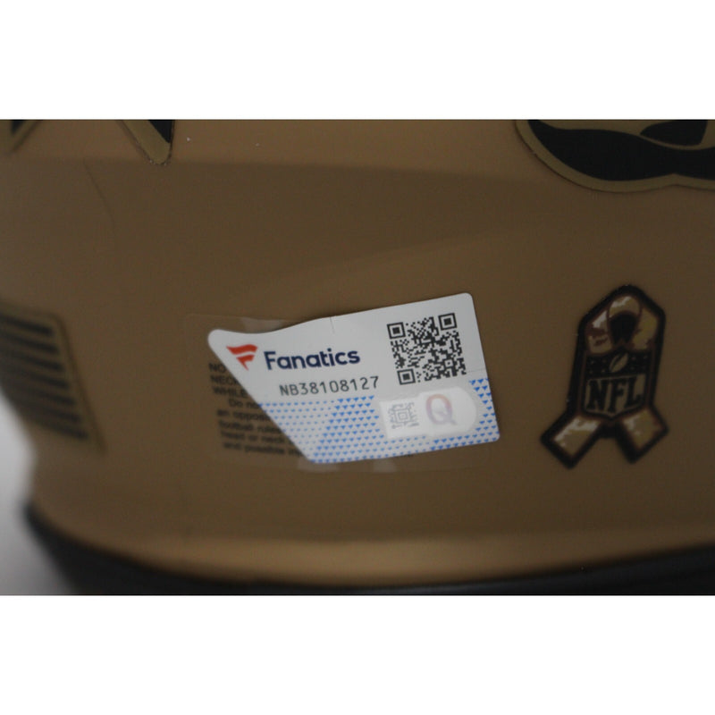 Jaylen Waddle Autographed Miami Dolphins Salute to Service Mini Helmet