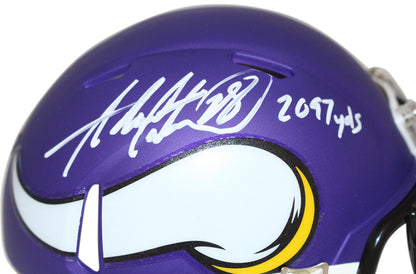 Adrian Peterson Signed Minnesota Vikings Mini Helmet w/ 2012 Inscription