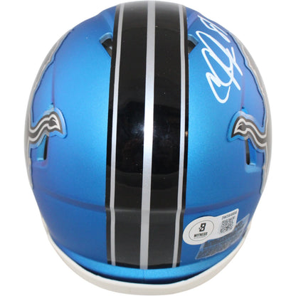 Calvin Johnson Autographed Detroit Lions 2024 Alternate Mini Helmet