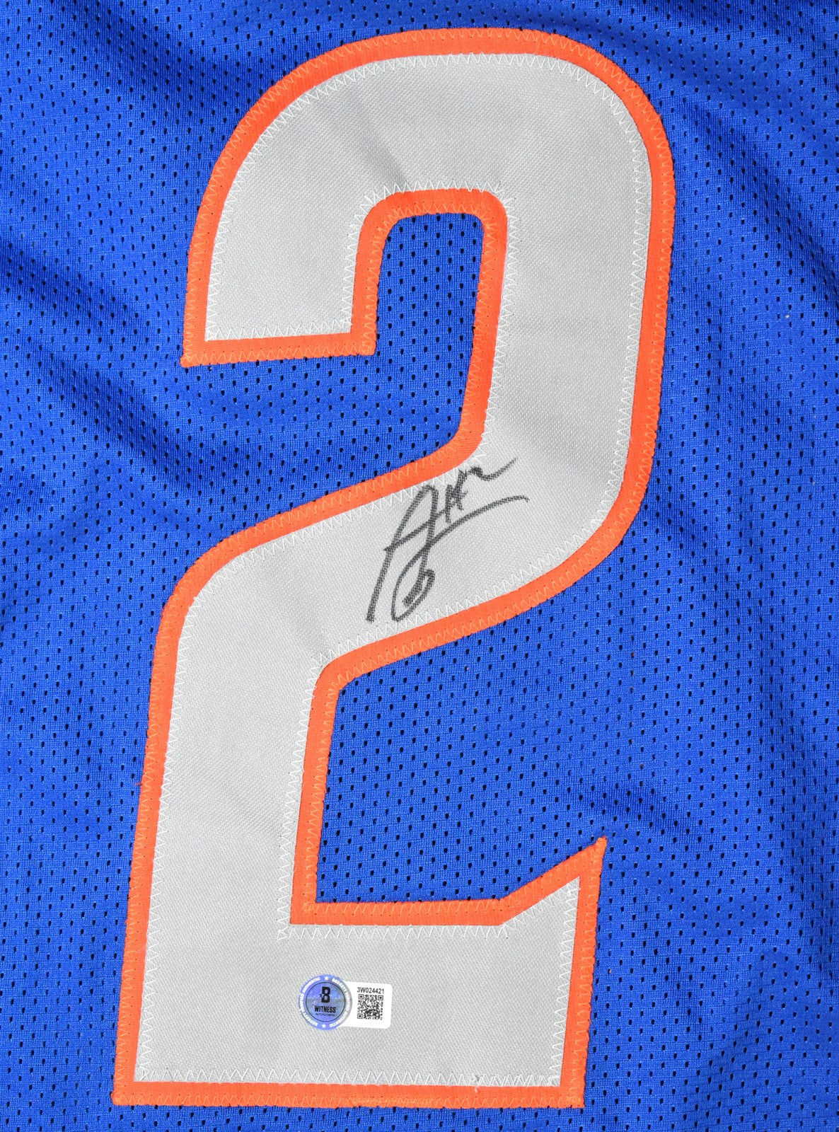 Ashton Jeanty Autographed Blue Custom Football Jersey